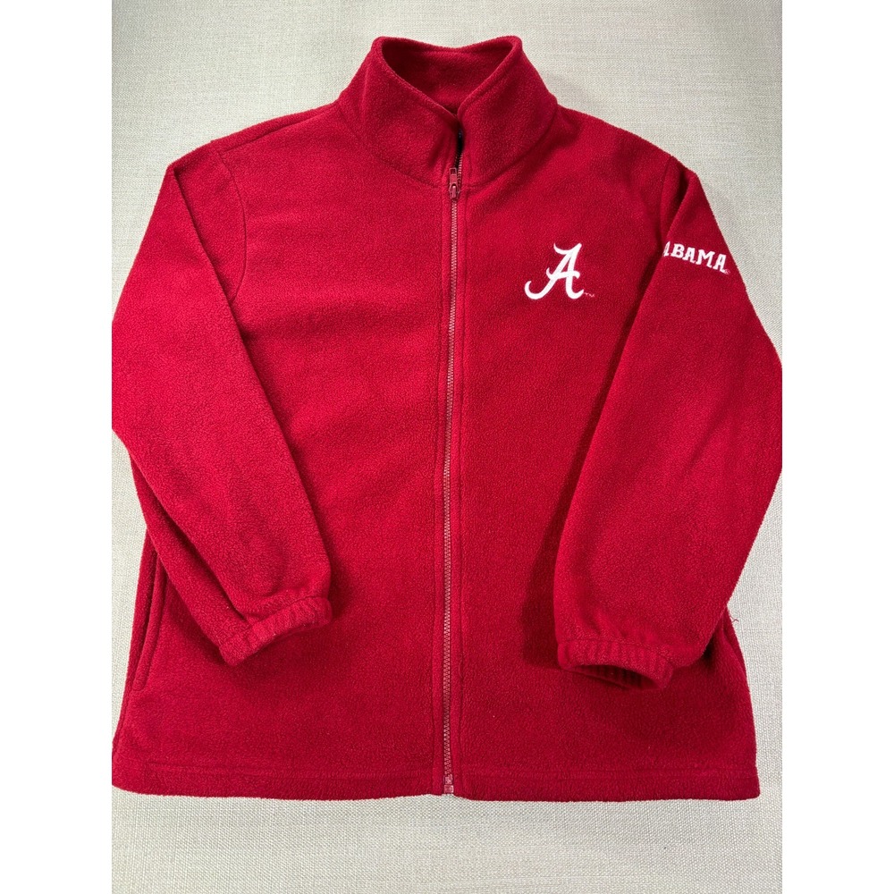 Three Square Alabama Crimson Tide Full Zip Red Fleece Size Small